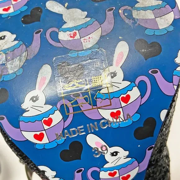 Irregular Choice Sparkle Heels in Black and Silver - Picture 8 of 10